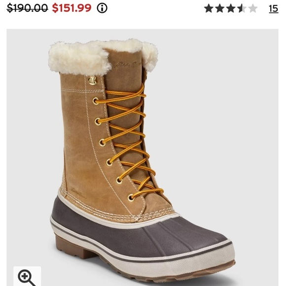 🔥 Eddie Bauer Men's Hunt Pac Faux Shearling-Lined Boot BRAND NEW - Picture 1 of 6